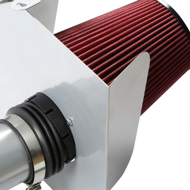 Cold Air Intake Kit Silver Pipe+Heat Shield For GMC 07-08 Yukon/Tahoe/Sierra V8-Performance-BuildFastCar