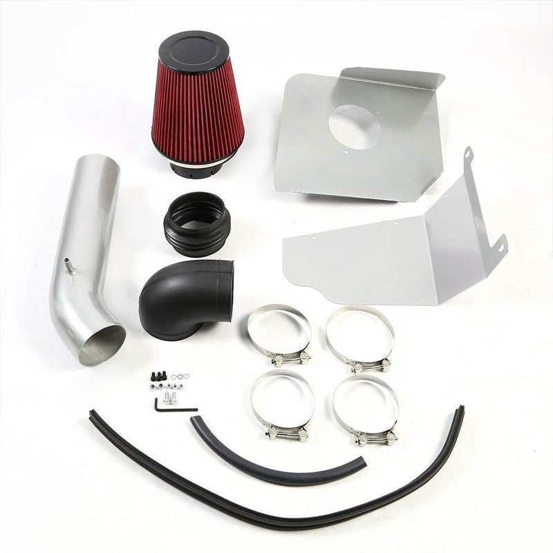 Cold Air Intake Kit Silver Pipe+Heat Shield For GMC 07-08 Yukon/Tahoe/Sierra V8-Performance-BuildFastCar