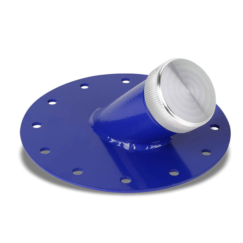 Blue 45 Degree Neck Angle Fuel Cell Gas Tank Fuller Neck Valve w/Cap Fast Fill