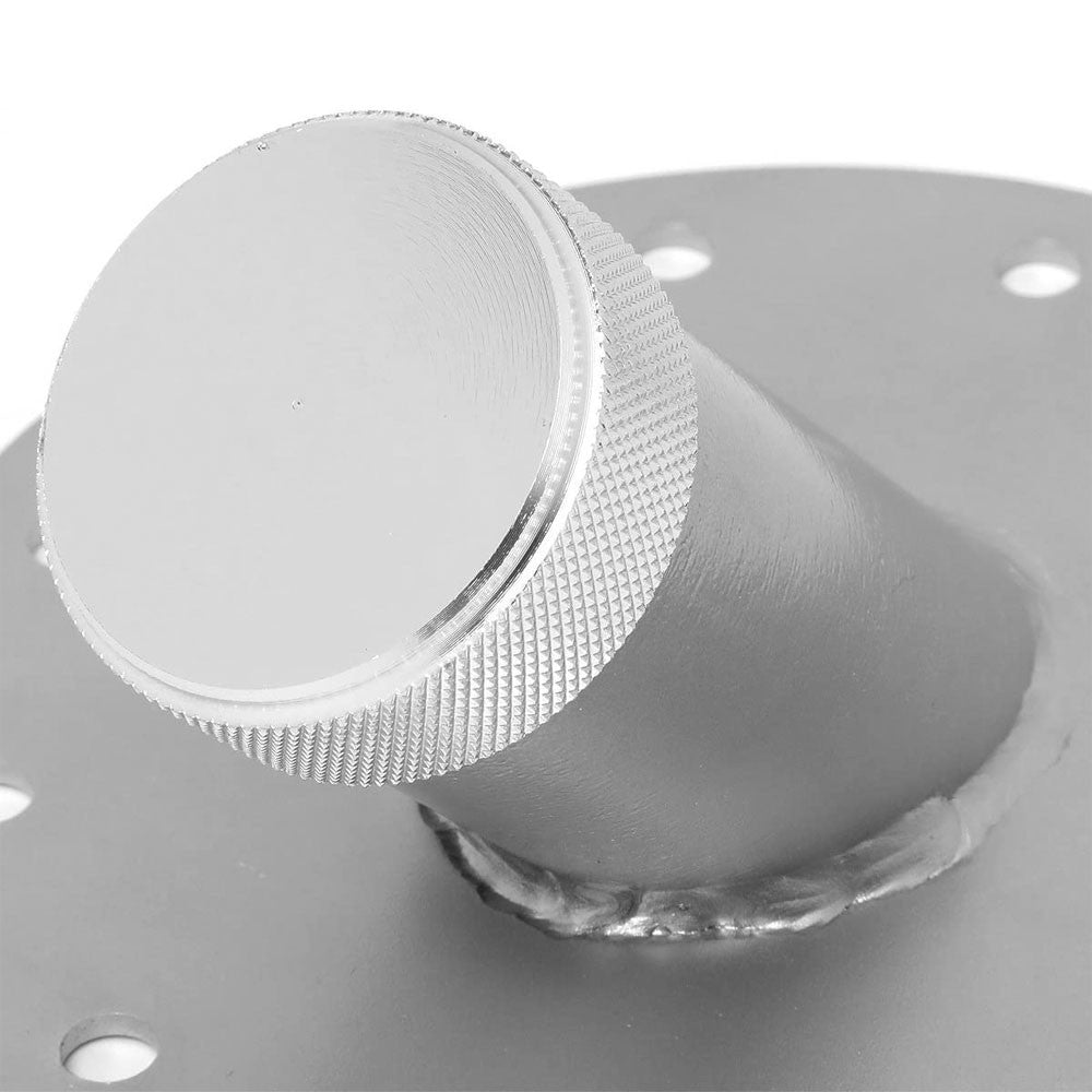 Silver 45 Degree Neck Angle Fuel Cell Gas Tank Fuller Neck Valve w/Cap Fast Fill
