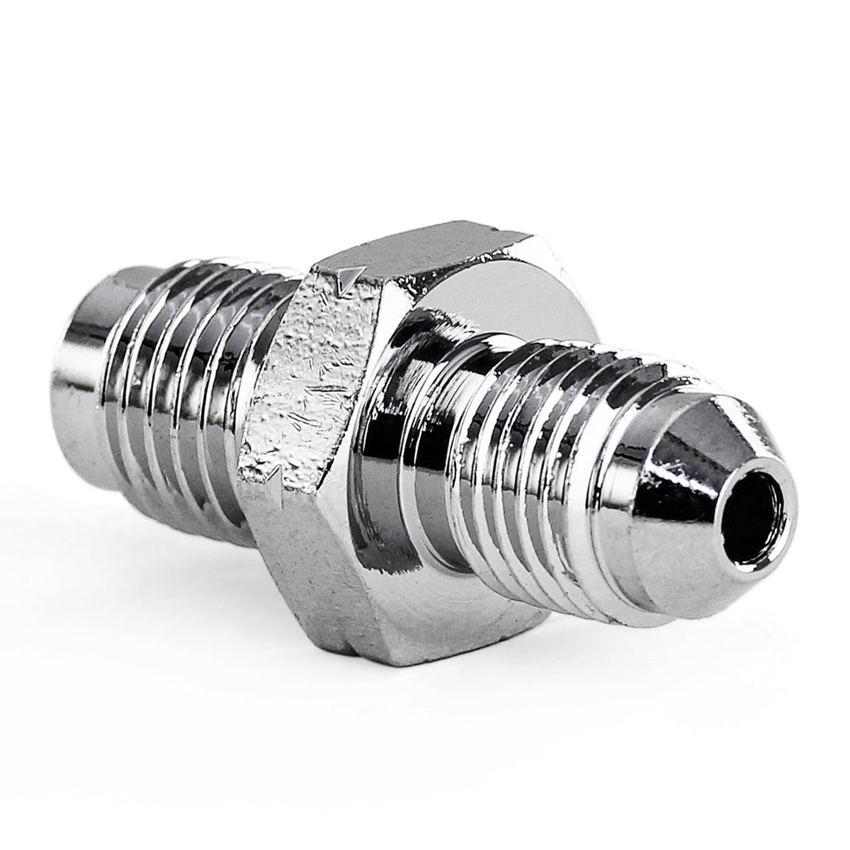 HPS AN Male to Metric Adapter Fitting, Straight, AN -3 to M10x1.25, Silver Steel