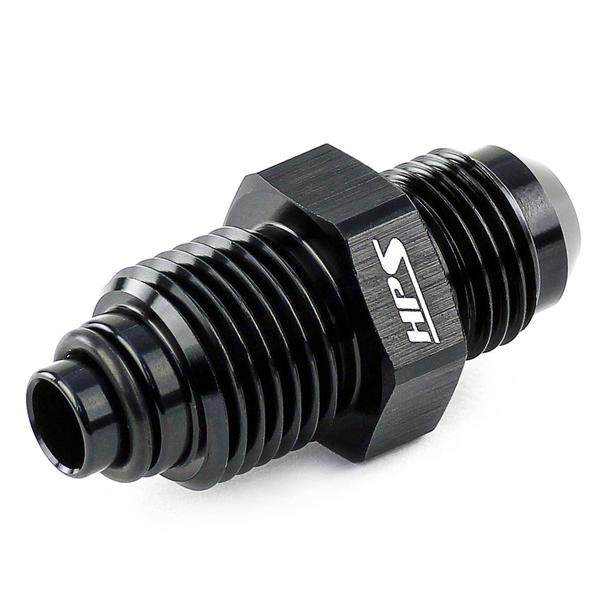 HPS AN Male to Inverted Flare Male Power Steering Adapter, Straight, AN -6 to 1/2-20, Black Aluminum