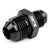 HPS AN Male to Male Union Adapter (Reducer) Fitting [Straight] [AN -12 to -6] (Aluminum, Black)