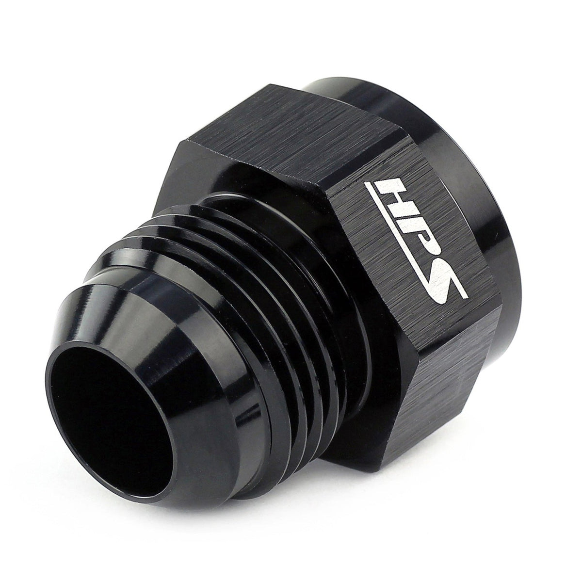 HPS Female AN to Male AN Flare Expander Adapter, Straight, AN -4 to -6, Black Aluminum