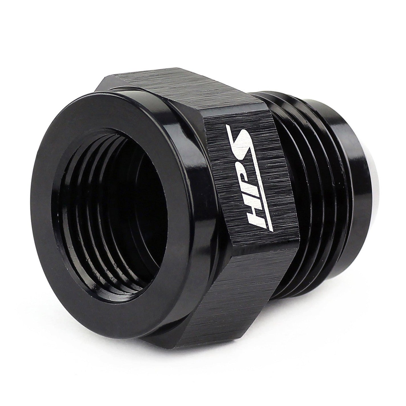 HPS AN Male to Female Expander Adapter Fitting [Straight] [AN -12 to -16] (Aluminum, Black)
