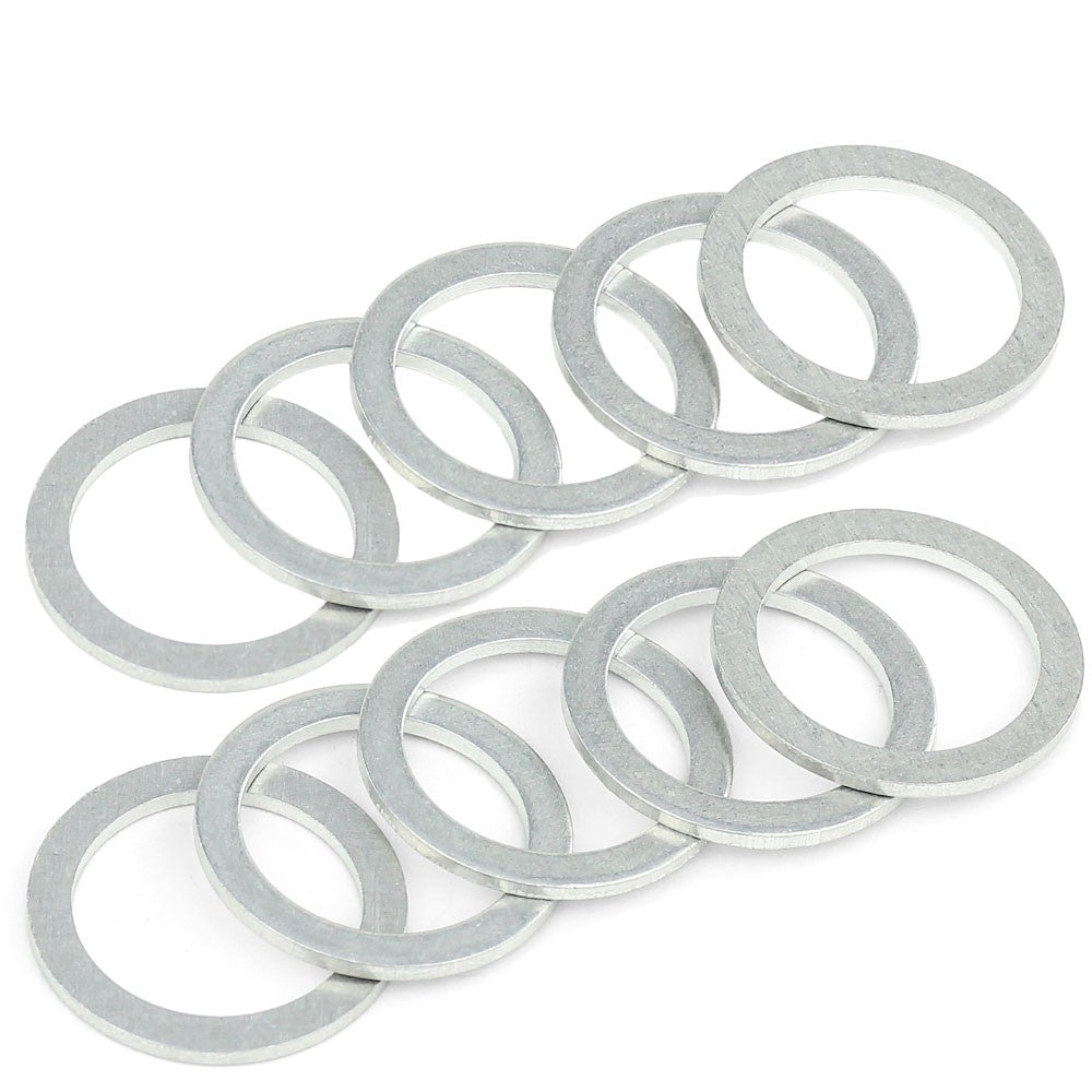 HPS 10PCs AW16M AN Fitting Crush Sealing Washer [M16] Aluminum Silver HPS-AW16M-URQTY-10