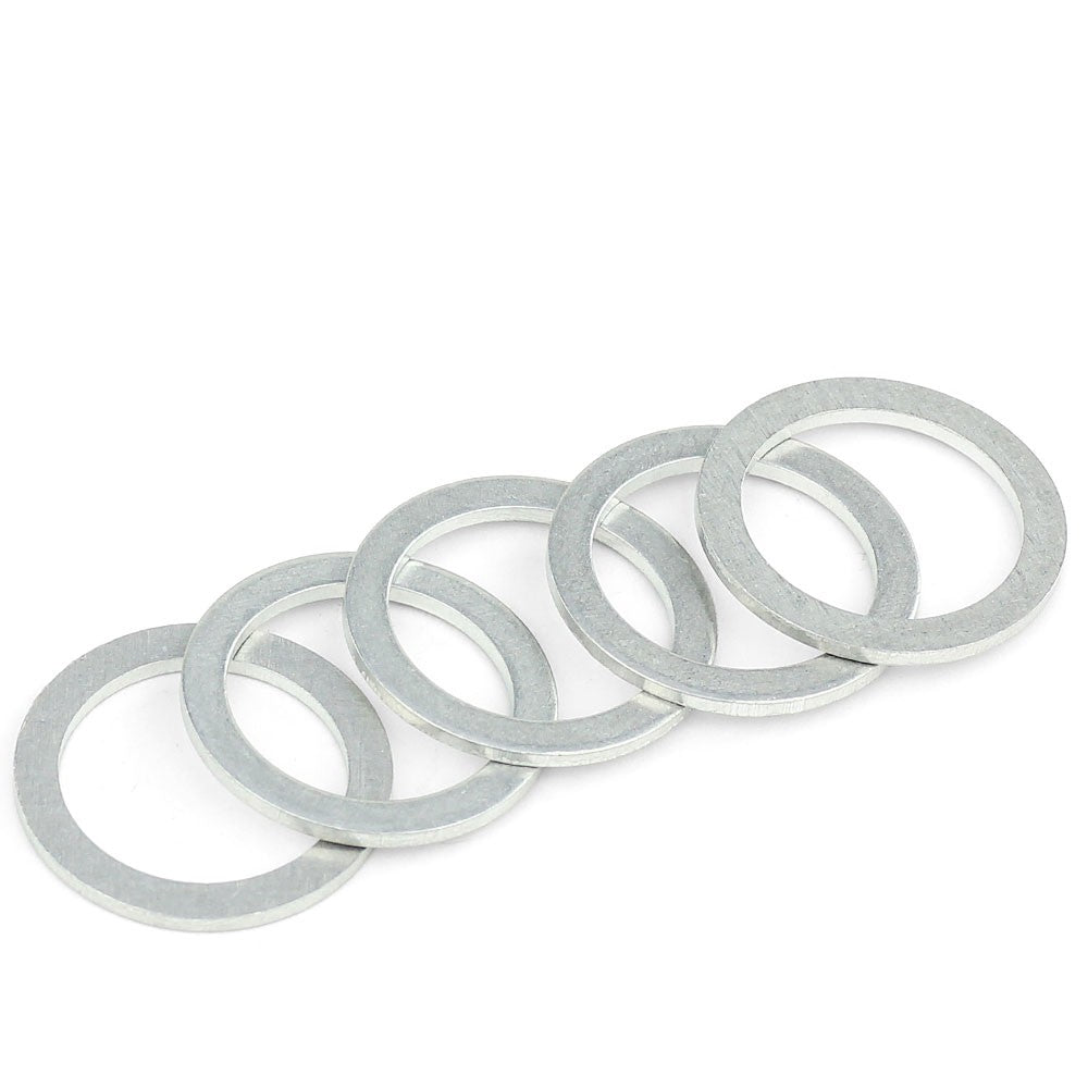 HPS 5PCs AW10 AN Fitting Crush Sealing Washer [AN -10] Aluminum Silver HPS-AW10-URQTY-5