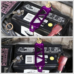 145MM/170MM Purple Billet Aluminum Car Battery Tie Down Mount Bracket Short Bar-Performance-BuildFastCar