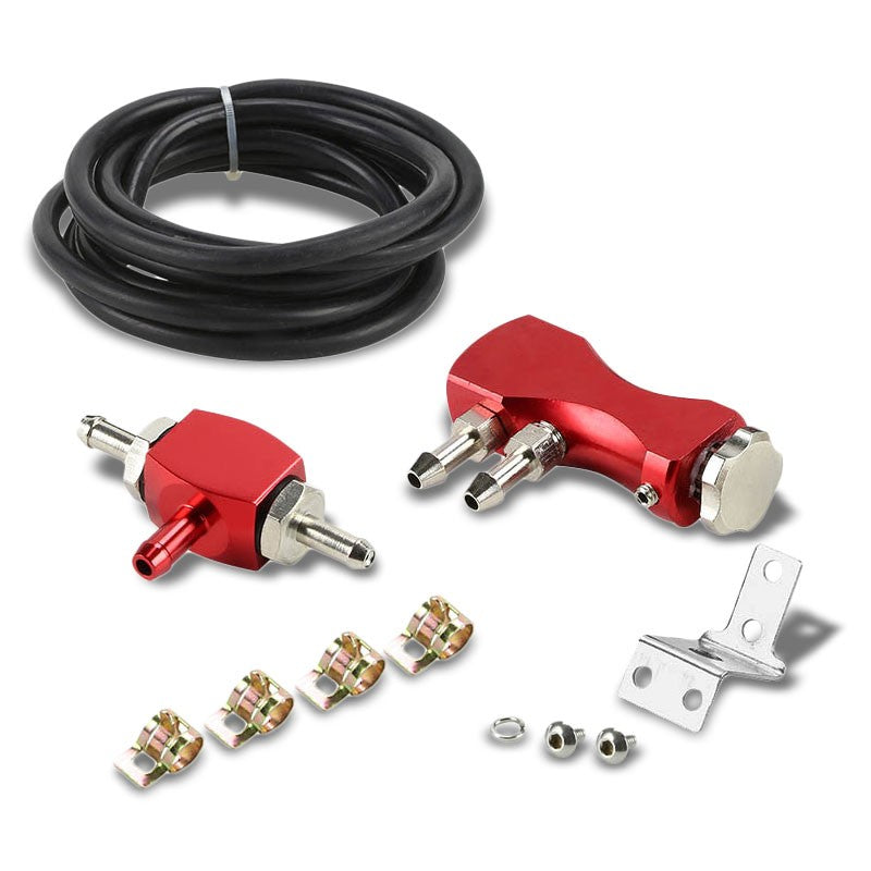 Red Adjustable Turbo Turbocharger Manual Boost Controller Bypass Actuator 30PSI-Performance-BuildFastCar