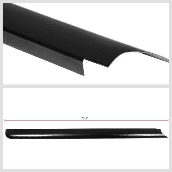 Black Cargo Truck Bed Cap Molding Rail Protector Cover For 00-04 Dakota Crew Cab-Exterior-BuildFastCar