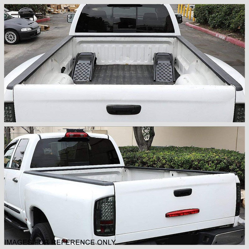 DNA Motoring Black Bed Rail Caps For 2007-2015 Chevy Silverado 6.5ft Bed