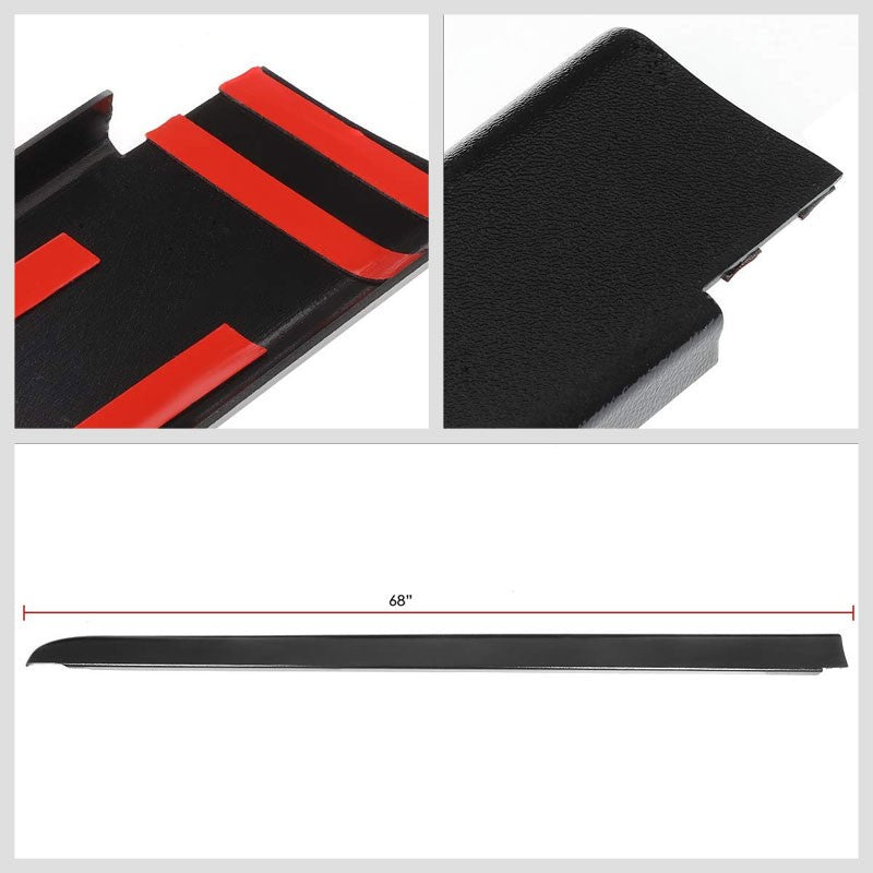 DNA Motoring Black Bed Rail Caps For 2007-2015 Chevy Silverado 6.5ft Bed