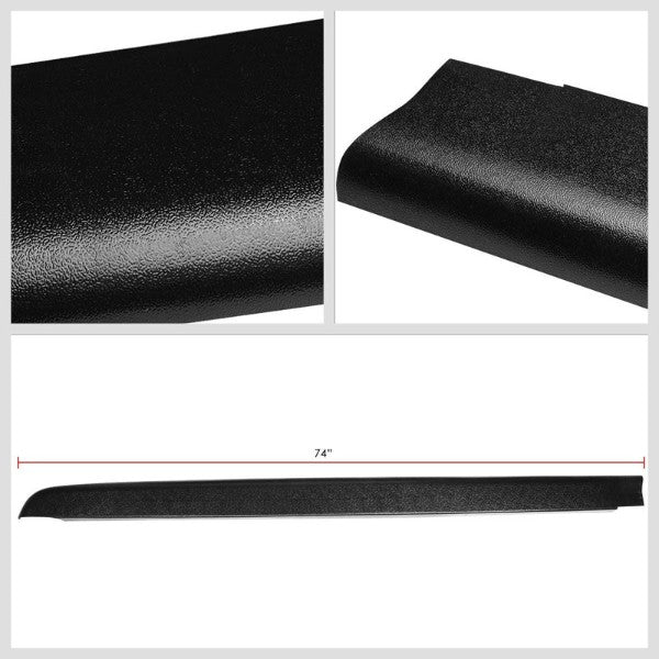 Pair Black Truck Bed Cap Molding Rail Protector Cover For 07-13 Sierra 5.8Ft Bed-Exterior-BuildFastCar