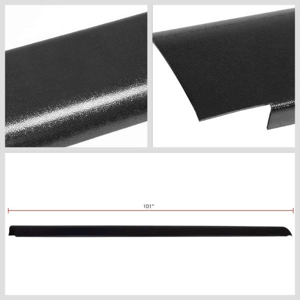 Black Cargo Truck Bed Cap Molding Rail Cover For 99-07 Silverado/Sierra 8Ft Bed-Exterior-BuildFastCar