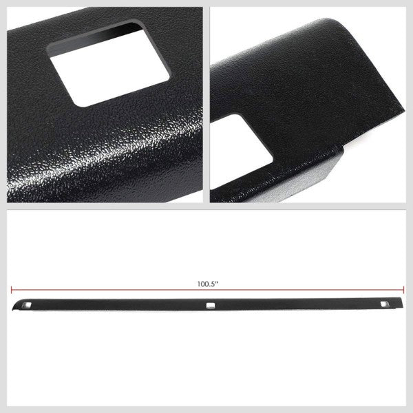 Black Truck Bed Cap Molding Rail Cover For 07-15 Silverado 6.5Ft Bed W/Holes-Exterior-BuildFastCar