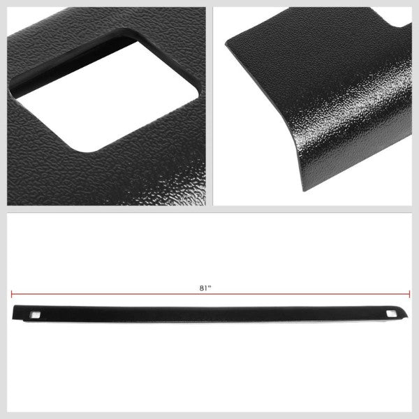 Black Truck Bed Cap Molding Rail Protector Cover For 90-00 C/K 6.5Ft Bed W/Holes-Exterior-BuildFastCar
