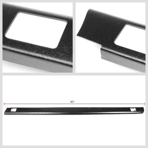 Black Truck Bed Cap Molding Rail For 99-07 Silverado/Sierra 6.5Ft Bed W/Holes-Exterior-BuildFastCar