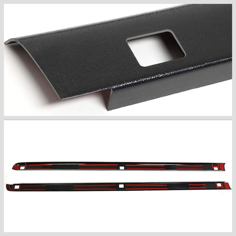 2PCS Truck Bed Cap Rail Cover W/Hole For 07-14 Silverado 2500HD 3500HD 8Ft Bed-Exterior-BuildFastCar