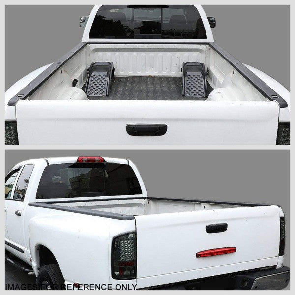 Black Truck Bed Cap Molding Rail For 94-02 Ram 1500/2500/3500 8Ft Bed W/Holes-Exterior-BuildFastCar