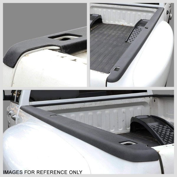 Black Truck Bed Cap Molding Rail For 94-02 Ram 1500/2500/3500 8Ft Bed W/Holes-Exterior-BuildFastCar