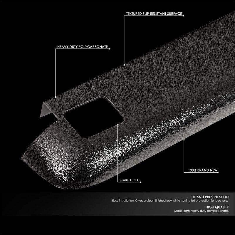 2PCS Truck Bed Cap Rail Protector Cover W/Hole For 80-97 Ford F-350 8Ft Bed-Exterior-BuildFastCar