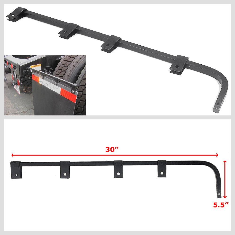 2X Aurora 30"x24" Anti-Spray Mud Flap+Mount+Straight Hanger 2430PPSB Smei Truck