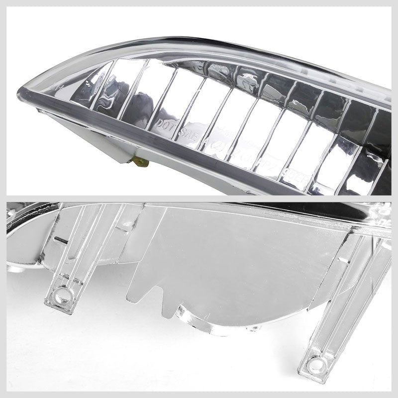 Turn Signal Bumper Light Chrome/Clear Lens/Amber Corner For 95-01 Ford Explorer-Lighting-BuildFastCar-BFC-BUMLILED-FORDEXP95-CHAM