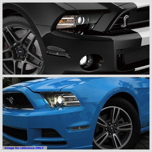 OE Style Turn Signal Bumper Light Black Housing/Black Len For 10-14 Ford Mustang-Lighting-BuildFastCar-BFC-BUMLI-FORMUS10-BK