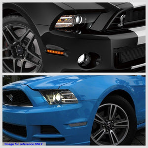 OE Style LED Turn Signal Bumper Light Black Housing/Smoke For 10-14 Ford Mustang-Lighting-BuildFastCar-BFC-BUMLILED-FORMUS10-SM