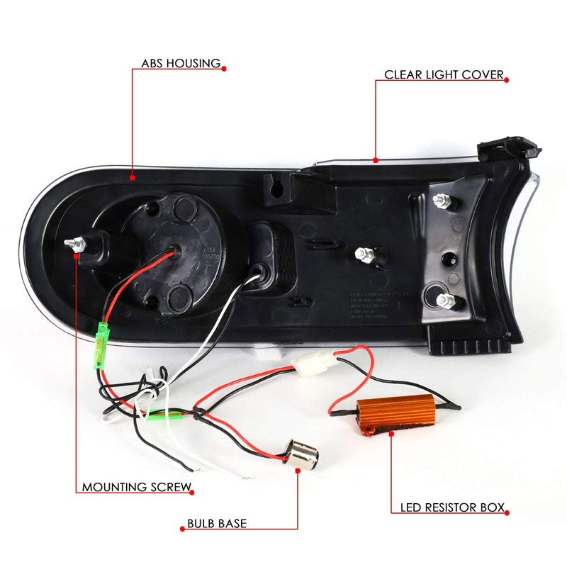 3D LED Front Turn Signal Bumper Light DRL Black/Clear/Amber For 07-14 FJ Cruiser-Lighting-BuildFastCar-BFC-BL-BUMLILED-TOYFJ07-BK-AM