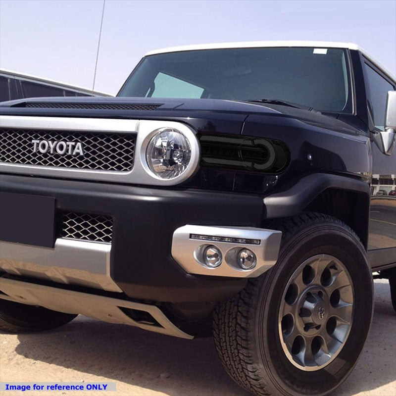 3D LED Front Turn Signal Bumper Light DRL Black/Smoke/Clear For 07-14 FJ Cruiser-Lighting-BuildFastCar-BFC-BL-BUMLILED-TOYFJ07-BKSM-CL
