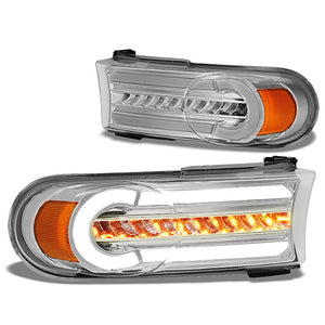 3D LED Front Turn Signal Bumper Light Chrome/Clear/Amber For 07-14 FJ Cruiser-Lighting-BuildFastCar-BFC-BL-BUMLILED-TOYFJ07-CH-AM