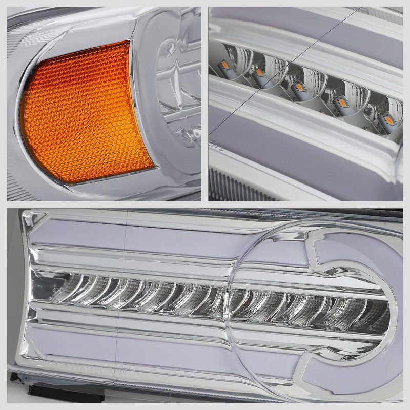 3D LED Front Turn Signal Bumper Light Chrome/Clear/Amber For 07-14 FJ Cruiser-Lighting-BuildFastCar-BFC-BL-BUMLILED-TOYFJ07-CH-AM