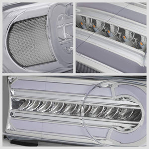 3D LED Front Turn Signal Bumper Light DRL Chrome/Clear For 07-14 FJ Cruiser-Lighting-BuildFastCar-BFC-BL-BUMLILED-TOYFJ07-CH-CL