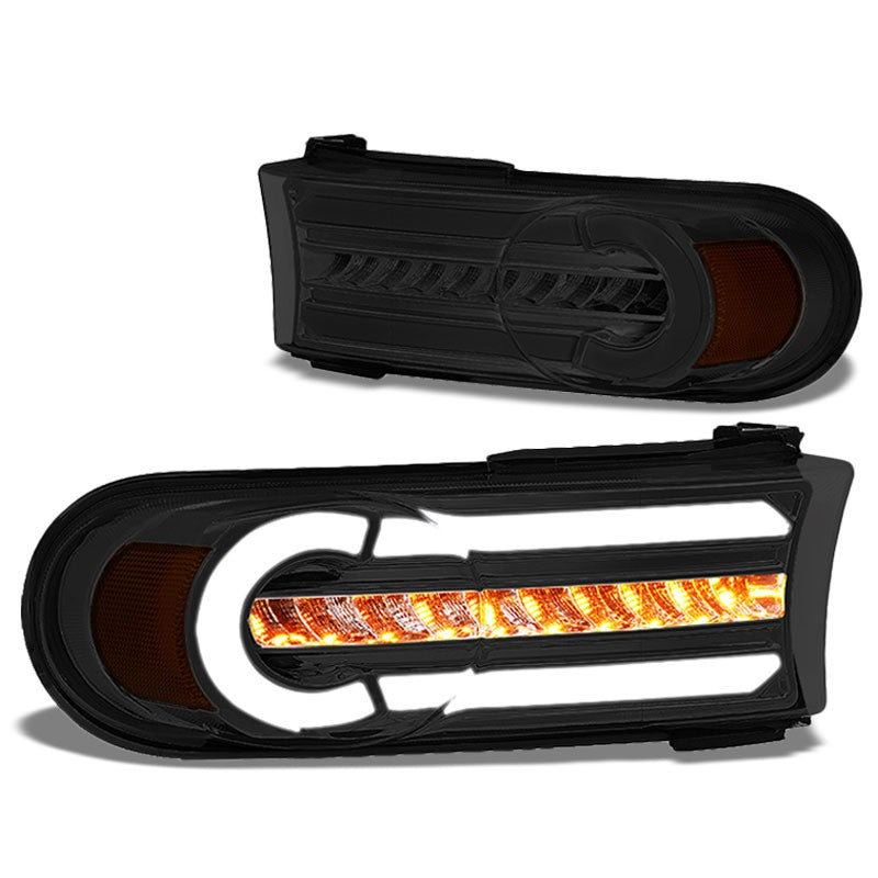 3D LED Front Turn Signal Bumper Light Chrome/Smoke/Amber For 07-14 FJ Cruiser-Lighting-BuildFastCar-BFC-BL-BUMLILED-TOYFJ07-SM-AM