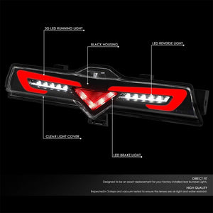 Clear Lens Rear 3D Bar Brake Bumper Light For 13-16 Scion FR-S/BRZ 2.0L H4 DOHC-Exterior-BuildFastCar