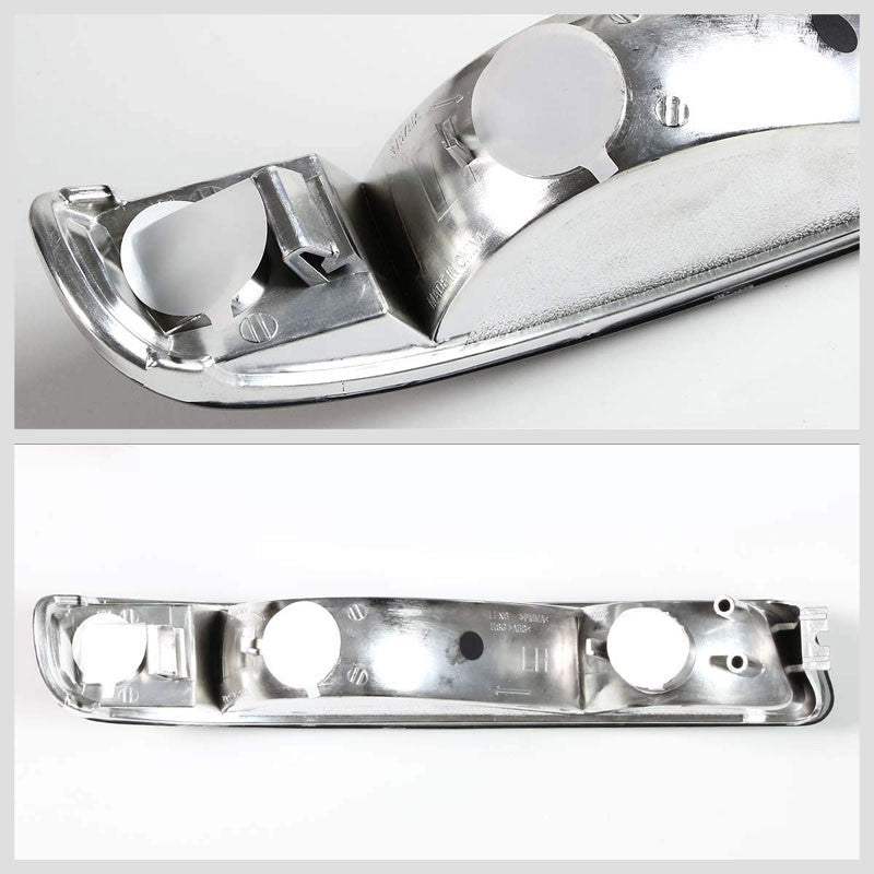 Turn Signal Bumper Light Chrome/Clear Lens/Corner For 99-06 GMC Sierra/Yukon-Lighting-BuildFastCar-BFC-BUMLI-GMCSIE99-CHCL