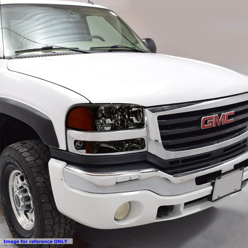 Turn Signal Bumper Light Chrome/Smoke Lens/Amber Corner For 99-06 Sierra/Yukon-Lighting-BuildFastCar-BFC-BUMLI-GMCSIE99-SMAM