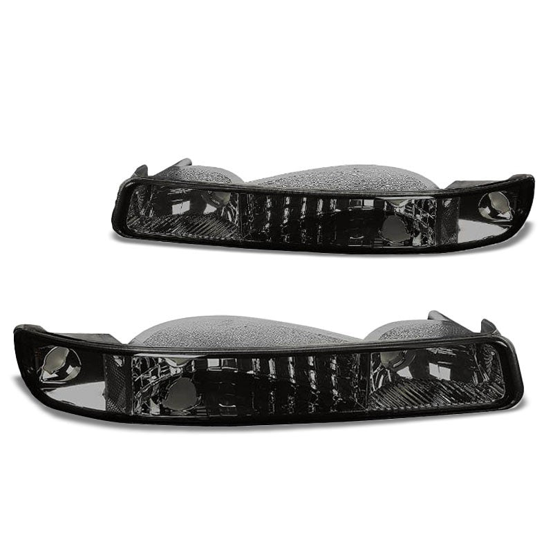 Turn Signal Bumper Light Chrome/Smoke Lens/Clear Corner For 99-06 Sierra/Yukon-Lighting-BuildFastCar-BFC-BUMLI-GMCSIE99-SMCL