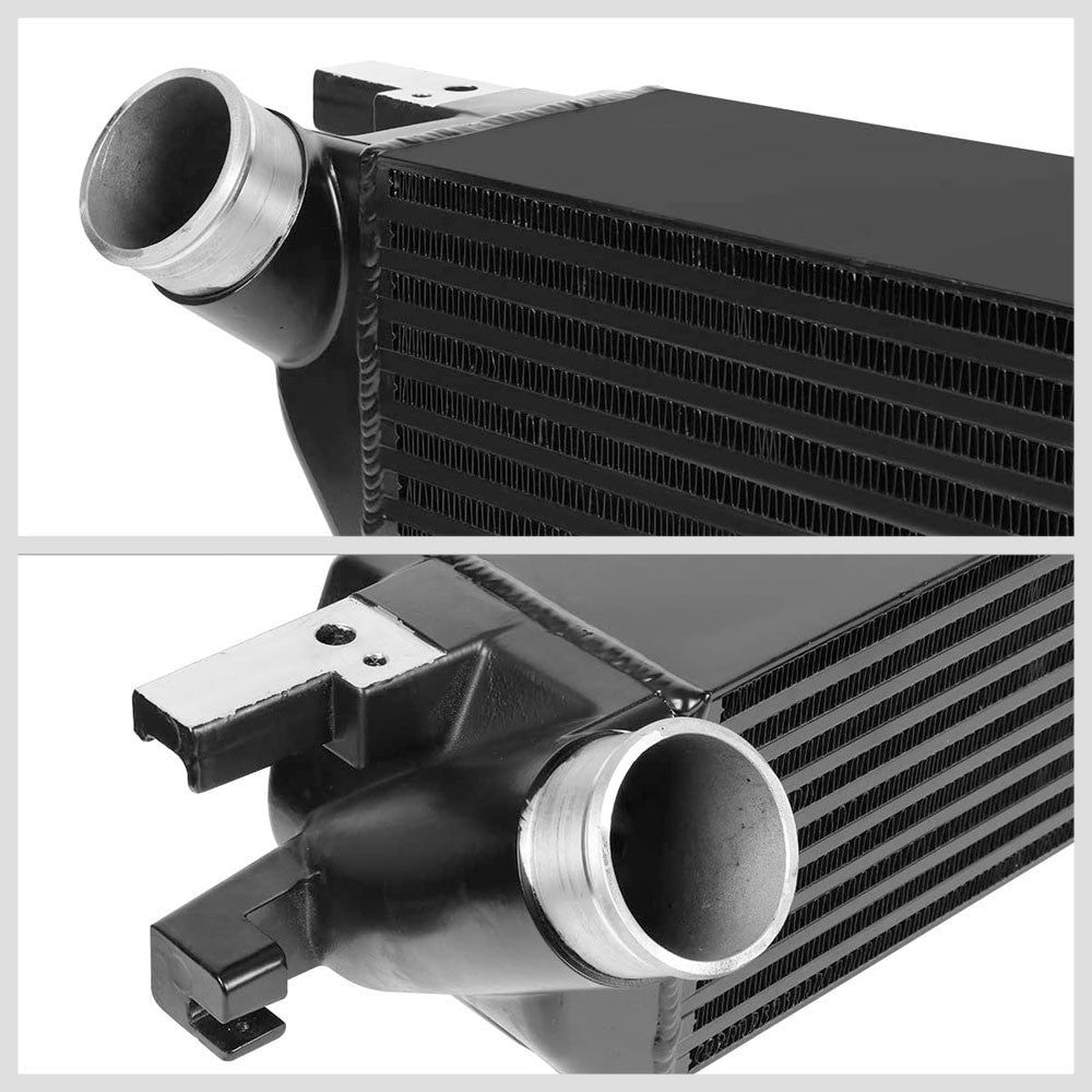 Black Front Mount Bar&Plate Intercooler 21X5.75 For 15-19 Mustang 2.3L Ecoboost-Cooling Systems-BuildFastCar