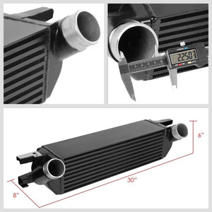 Black Front Mount Bar&Plate Intercooler 21X5.75 For 15-19 Mustang 2.3L Ecoboost-Cooling Systems-BuildFastCar