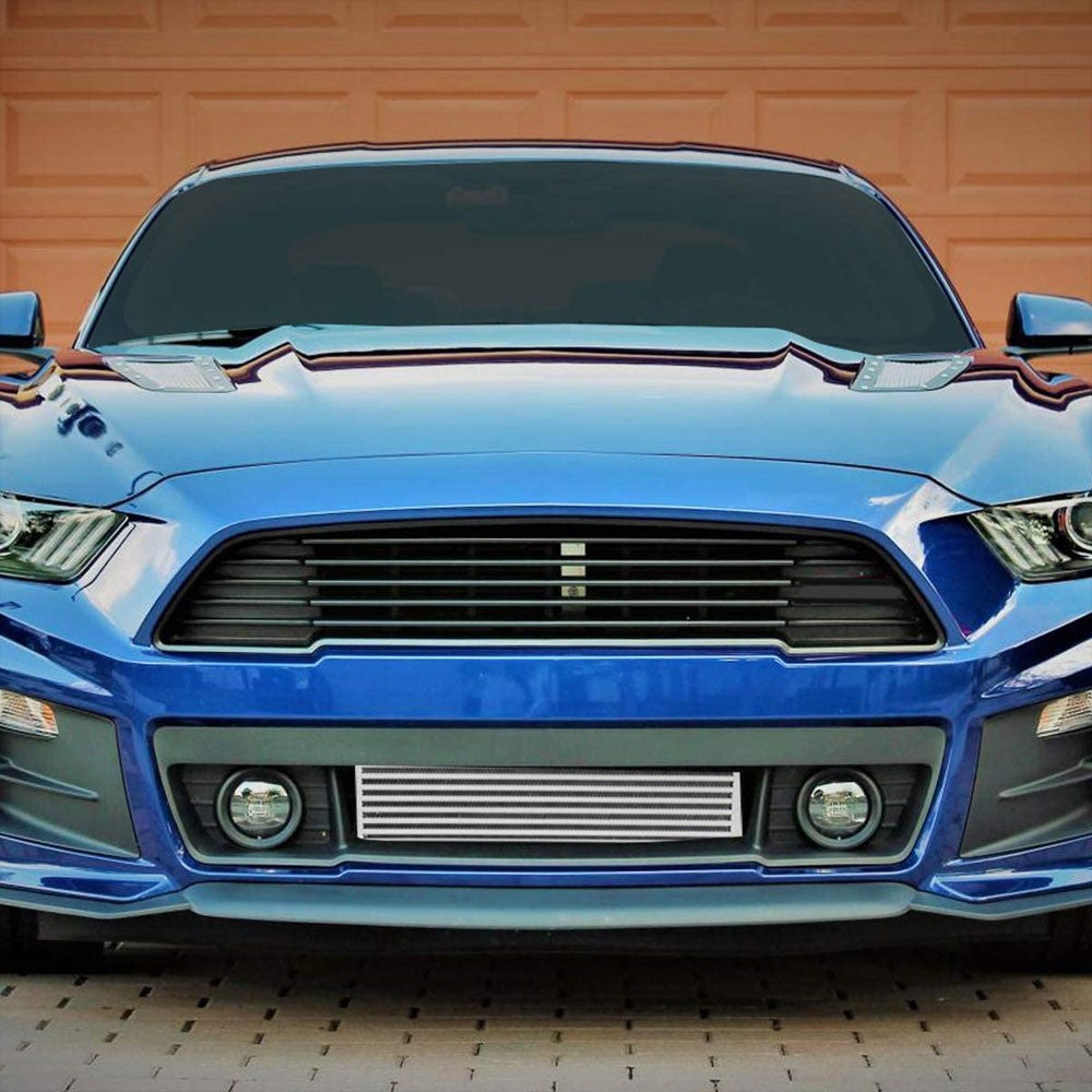 Metallic Front Mount Bar&Plate Intercooler 21X5.75 For 15-19 Mustang Ecoboost-Cooling Systems-BuildFastCar