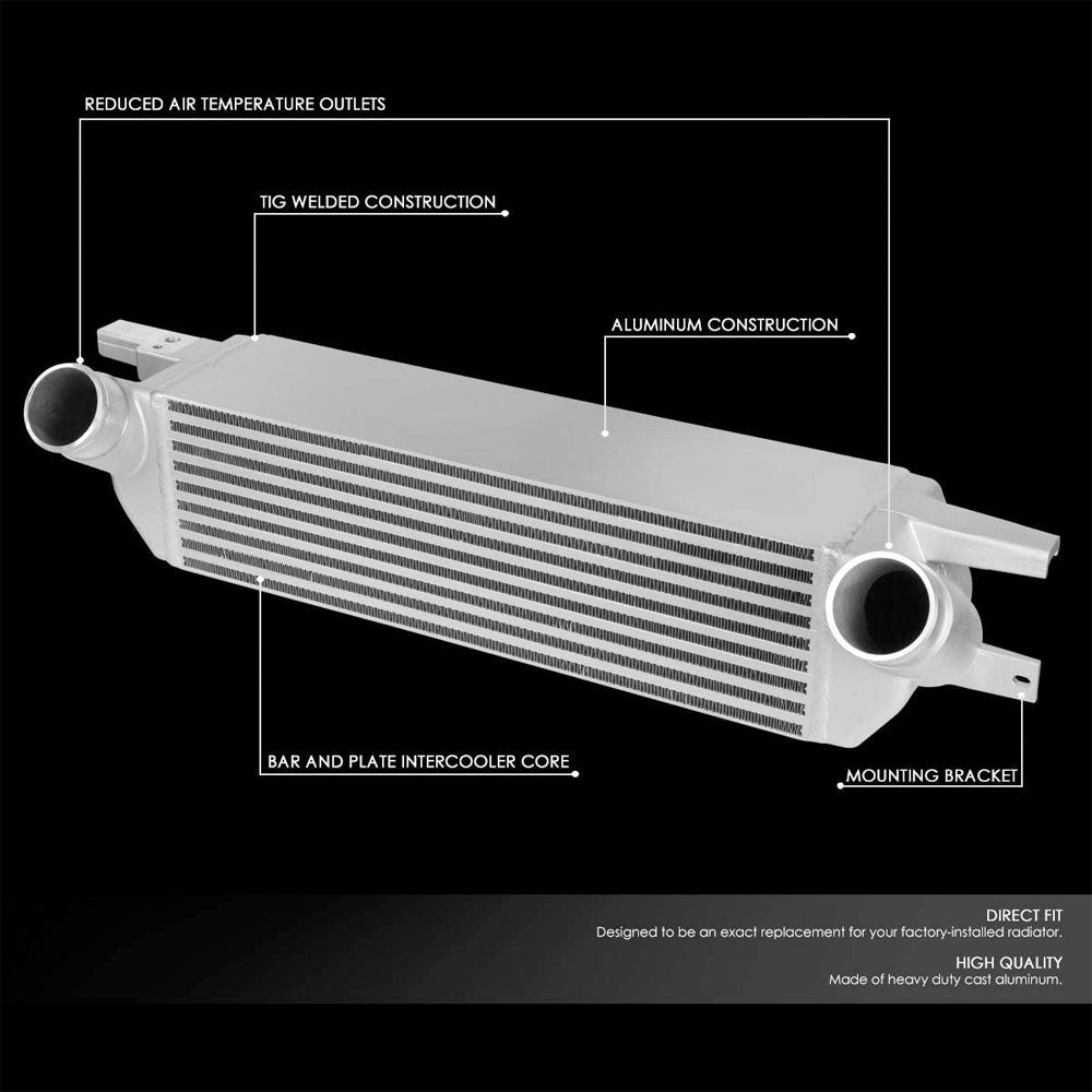 Metallic Front Mount Bar&Plate Intercooler 21X5.75 For 15-19 Mustang Ecoboost-Cooling Systems-BuildFastCar