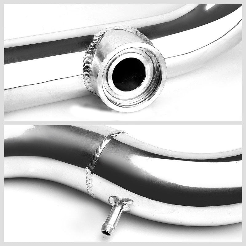 Black Intercooler+Silver SQV BOV Pipe Kit For 88-00 Honda Civic 1.5L/1.6L SOHC-Performance-BuildFastCar