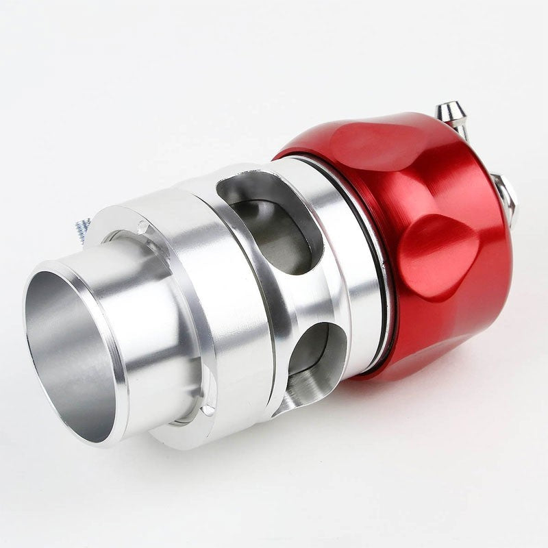 Universal 50MM Red Aluminum V-Band Blow Off Valve (BOV) For Turbo & Intercooler Upgrades - 35 PSI Boost Rated