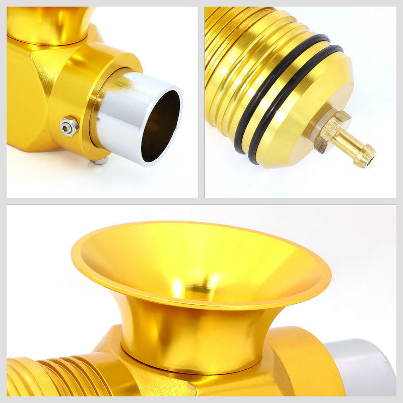 Gold Universal Billet Aluminum H-RFL Blow off Valve BOV For Turbo/Intercooler-Superchargers & Turbochargers-BuildFastCar-BFC-BOV-RFL-GD