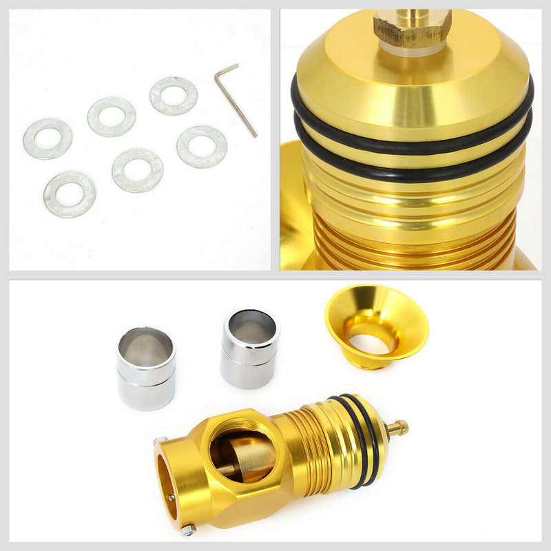 Gold Universal Billet Aluminum H-RFL Blow off Valve BOV For Turbo/Intercooler-Superchargers & Turbochargers-BuildFastCar-BFC-BOV-RFL-GD