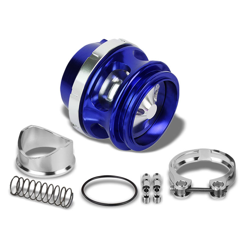 Blue 50MM 35PSI Boost V-Band Turbo/Turbocharger Blow Off Valve BOV Spring+Flange-Performance-BuildFastCar