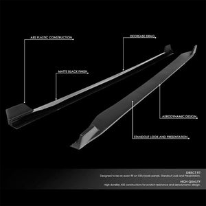 Under Board Pair Side Skirts Panel Extension Body Kit For 15-17 Ford Mustang-Exterior-BuildFastCar