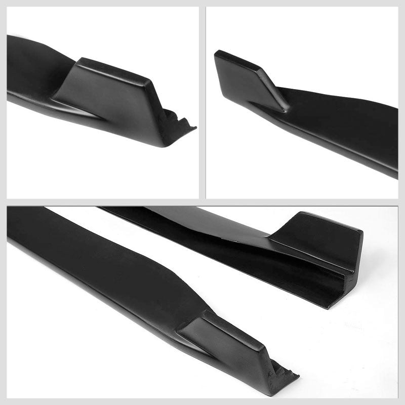 Under Board Pair Side Skirts Panel Extension Body Kit For 15-17 Ford Mustang-Exterior-BuildFastCar